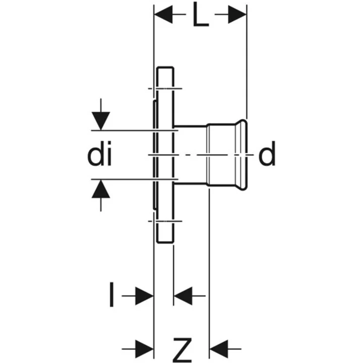 Geberit Mapress rozsdamentes acél PN 10/16 karima, présvéggel (gáz), d88.9 34210