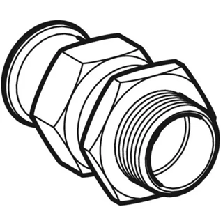 Geberit Mapress rozsdamentes acél KM átmeneti csatlakozó, acél hollandi, d35, R1 1/4", G1 1/2" 35368