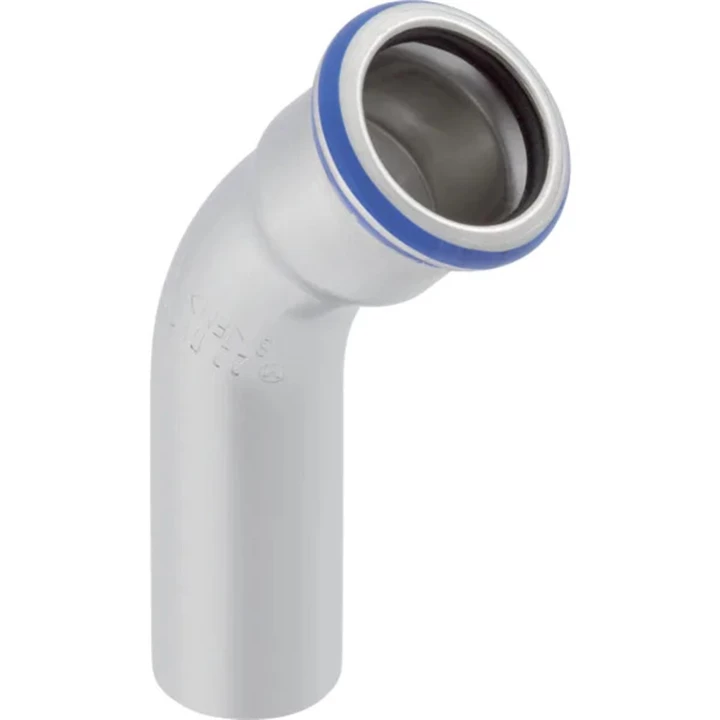 Geberit Mapress rozsdamentes acél ívidom egyenes csővéggel, 45°, d54 32708