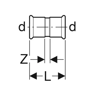 Geberit Mapress rozsdamentes acél karmantyú, d76.1 32009