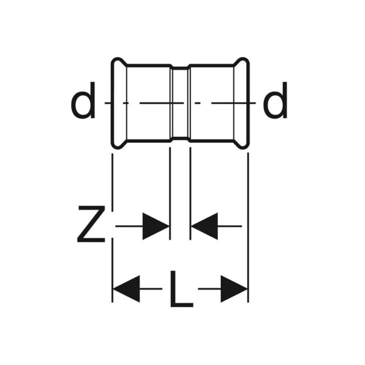 Geberit Mapress rozsdamentes acél karmantyú, d76.1 32009