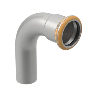 Geberit Mapress Therm rozsdamentes acél ívidom, 90°-os, egyenes csővéggel, d22, ivóvízhez nem alkalmas 40304