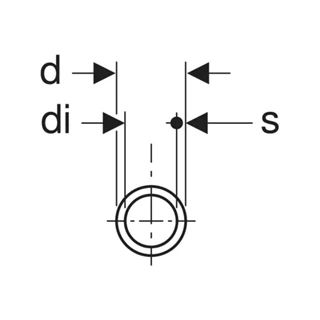 Geberit Mapress Therm rozsdamentes acél rendszercső CrTi, d35, 1.4520, ivóvízhez nem alkalmas 49106