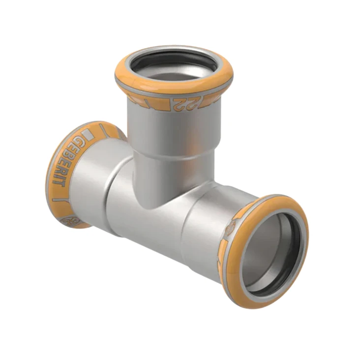 Geberit Mapress Therm rozsdamentes acél egál T-idom, d42, ivóvízhez nem alkalmas 43007