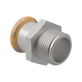 Geberit Mapress Therm rozsdamentes acél KM átmeneti idom, d42, R 1 1/2 ", ivóvízhez nem alkalmas 41710