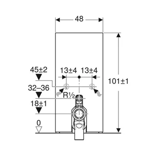 Geberit Monolith szanitermodul talpon álló WC-hez, 101 cm, fehér üveg 131.002.SI.5