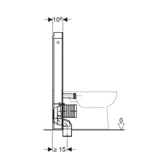 Geberit Monolith szanitermodul talpon álló WC-hez, 101 cm, fehér üveg 131.002.SI.5