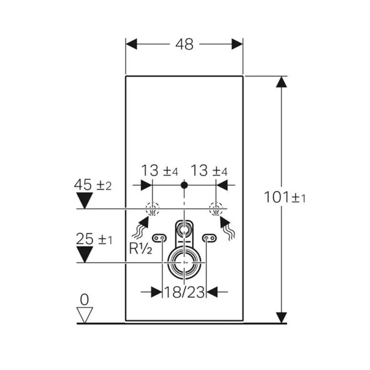 Geberit Monolith szanitermodul fali WC-hez, 101 cm, fehér üveg 131.021.SI.5