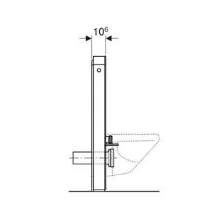 Geberit Monolith szanitermodul fali WC-hez, 101 cm, fehér üveg 131.021.SI.5