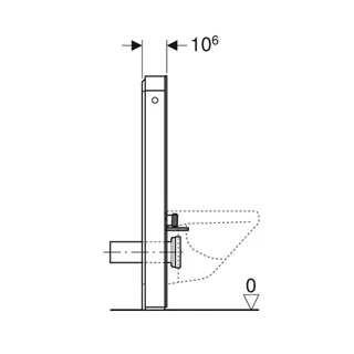 Geberit Monolith Plus szanitermodul fali WC-hez, 101 cm, fehér üveg 131.221.SI.5