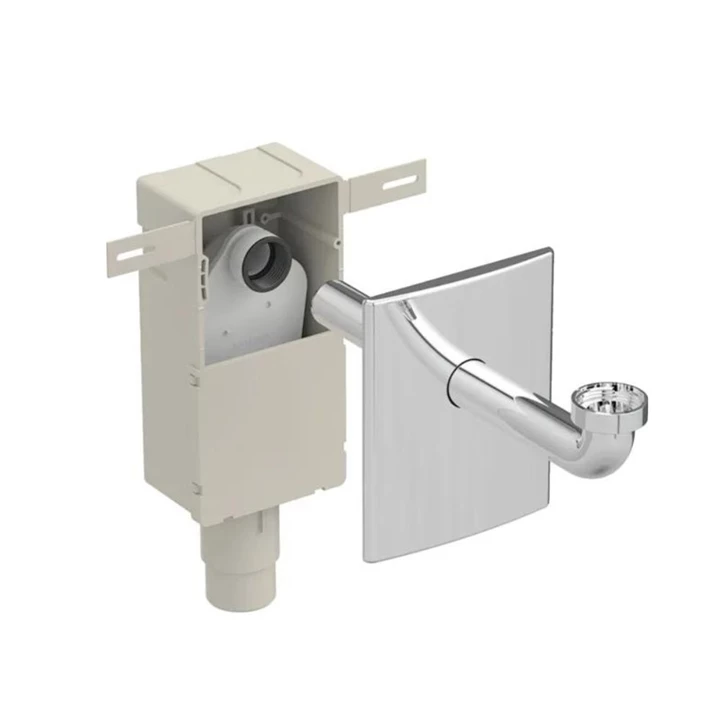 Geberit falsík alatti szifon mosdóhoz, beépítő készlettel, hátsó kifolyású, d50-56/32mm, G1 1/4", fényes króm 151.120.21