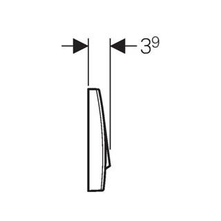 Geberit Jazzline nyomólap, matt króm 115.222.46.1