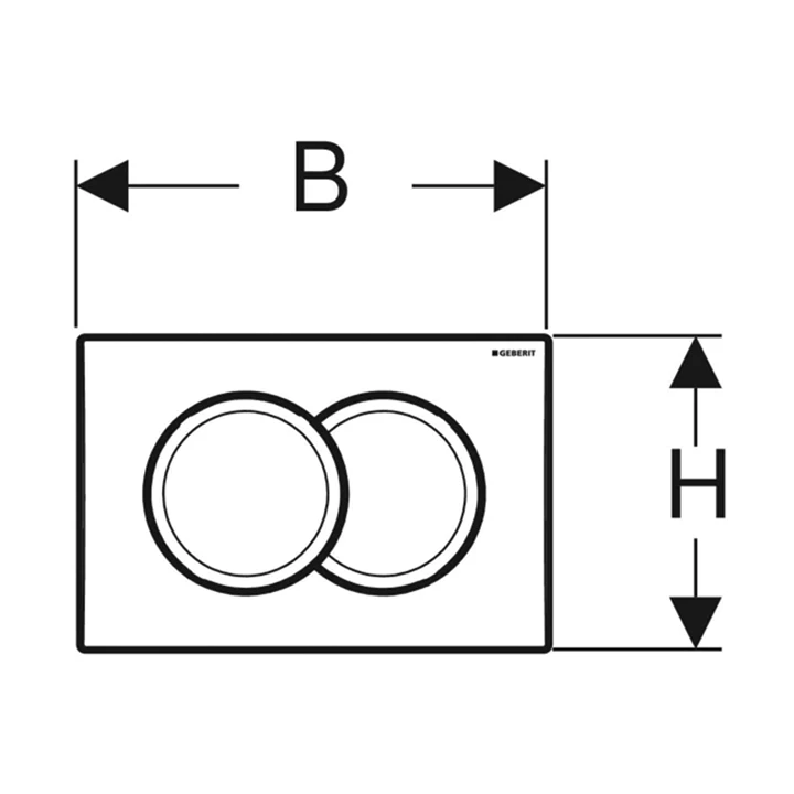 Geberit Delta01 nyomólap  - fehér 115.107.11.1