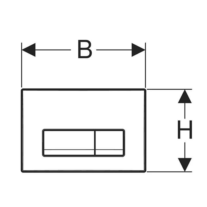 Geberit Delta50 nyomólap - fényes fekete 115.119.DW.1