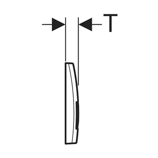 Geberit Delta50 nyomólap - fényes fekete 115.119.DW.1