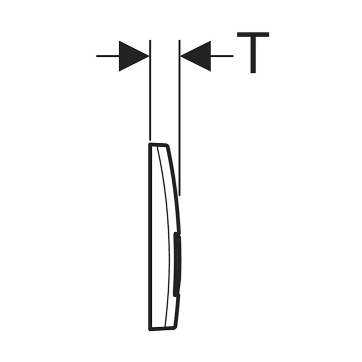 Geberit Delta50 nyomólap - fényes fekete 115.119.DW.1