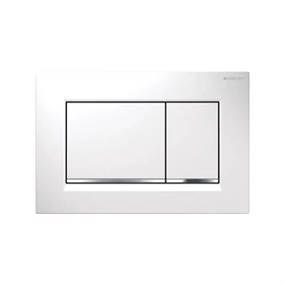 Geberit Sigma30 működtetőlap, 2 mennyiséges öblítéshez, fehér/fényes króm 115.883.KJ.1