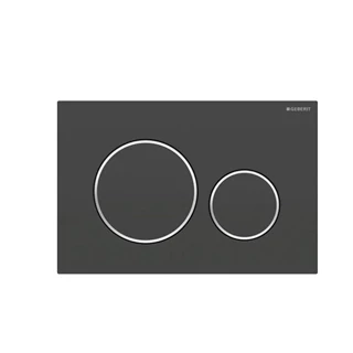 Geberit Sigma20 működtetőlap, 2 mennyiséges, matt fekete easy-to-clean bevonat/fényes króm 115.882.14.1 Geberit Sigma20 működtetőlap, 2 mennyiséges, matt fekete easy-to-clean bevonat/fényes króm 115.882.14.1