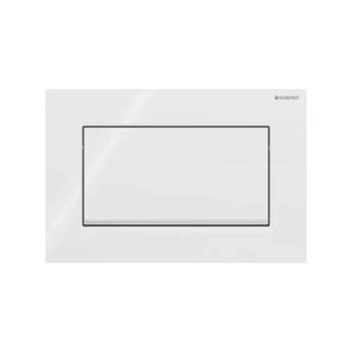 Geberit Sigma30 működtetőlap, öblítés-stop működtetésű, csavarral rögzíthető, fehér/fényes króm 115.893.KJ.1