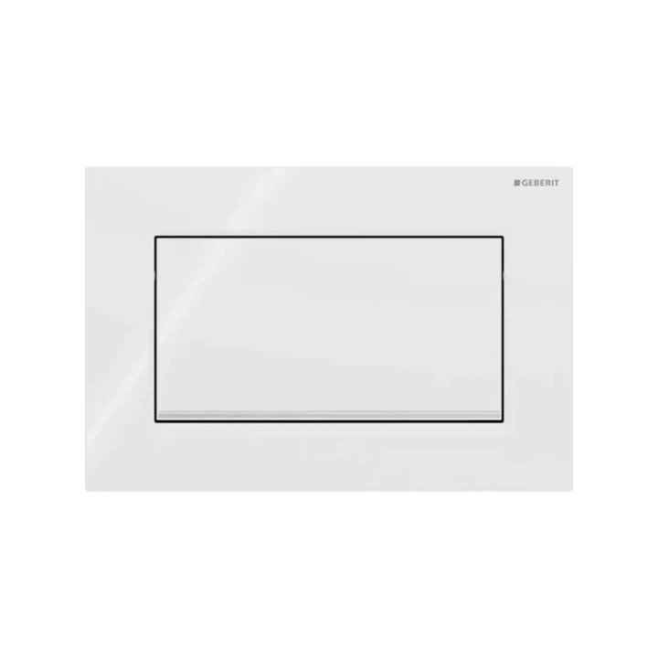 Geberit Sigma30 működtetőlap, öblítés-stop működtetésű, csavarral rögzíthető, fehér/fényes króm 115.893.KJ.1