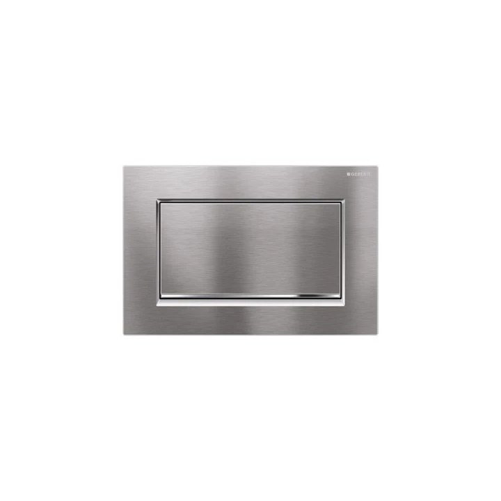 Geberit Sigma30 működtetőlap, öblítés-stop, szálcsiszolt króm easy-to-clean bevonat/fényes króm 115.893.KX.1