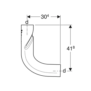 Geberit PE BottomTurn ívidom, d110 367.615.16.1