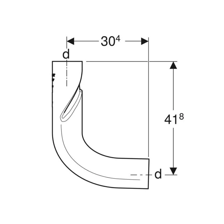 Geberit PE BottomTurn ívidom, d110 367.615.16.1