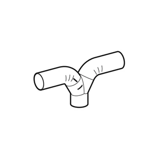 Geberit PE 2 x 90°-os hosszú szárú nadrágidom, d110/110 367.458.16.1