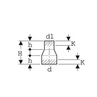 Geberit PE koncentrikus szűkítő, rövid, d125/75 368.575.16.1