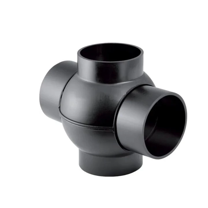 Geberit PE 88,5°-os kettős gömbelágazó idom, csatlakozók 180°-os szögben, d125/110 368.285.16.1