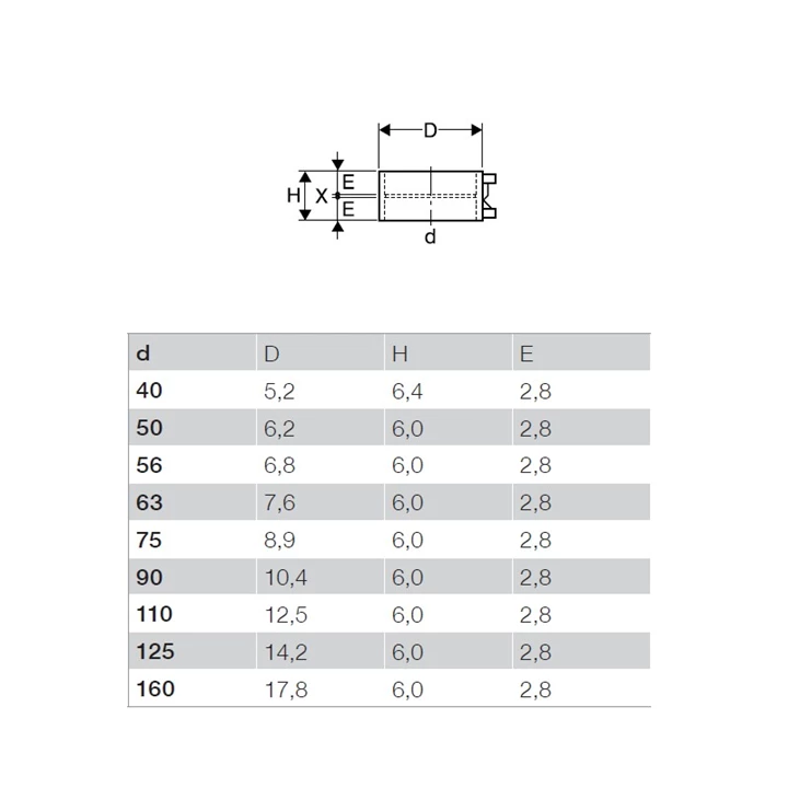 Geberit PE elektrokarmantyú, d160 369.771.16.1 Geberit PE elektrokarmantyú, d160 369.771.16.1