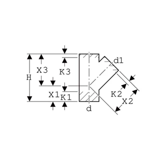Geberit PE 45°-os elágazó idom, d250/200 371.146.16.1 Geberit PE 45°-os elágazó idom, d250/200 371.146.16.1