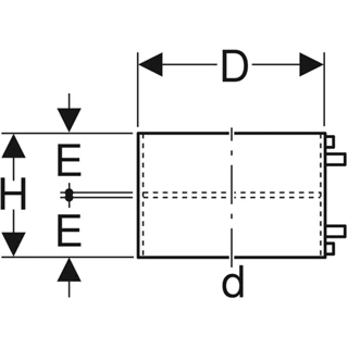 Geberit PE elektrokarmantyú beépített hőkioldóval, d250 371.775.16.1 Geberit PE elektrokarmantyú beépített hőkioldóval, d250 371.775.16.1