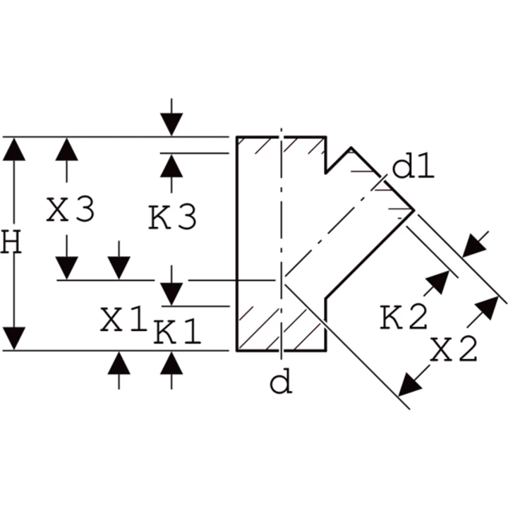 Geberit PE 45°-os elágazó idom, d315/315 372.148.16.1 Geberit PE 45°-os elágazó idom, d315/315 372.148.16.1
