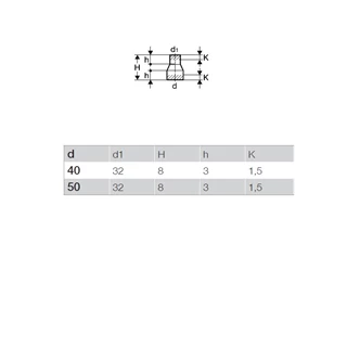 Geberit PE koncentrikus szűkítő, rövid, d50/32 361.557.16.1 Geberit PE koncentrikus szűkítő, rövid, d50/32 361.557.16.1
