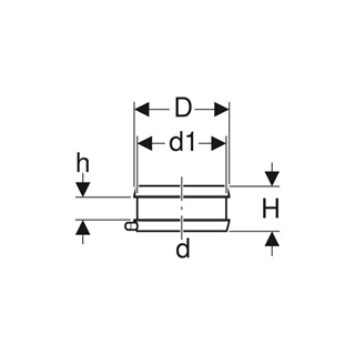 Geberit PE elektromandzsetta fixponthoz, d50 361.776.16.1