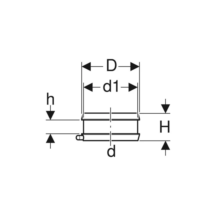 Geberit PE elektromandzsetta fixponthoz, d50 361.776.16.1
