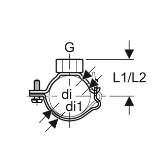 Geberit PE állítható csőbilincs 1/2"-os csatlakozással (fixponthoz), d56 363.841.00.2 Geberit PE állítható csőbilincs 1/2"-os csatlakozással (fixponthoz), d56 363.841.00.2