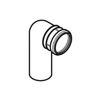 Geberit PE 90°-os csatlakozókönyök fali WC-hez, d90/90 366.061.16.1