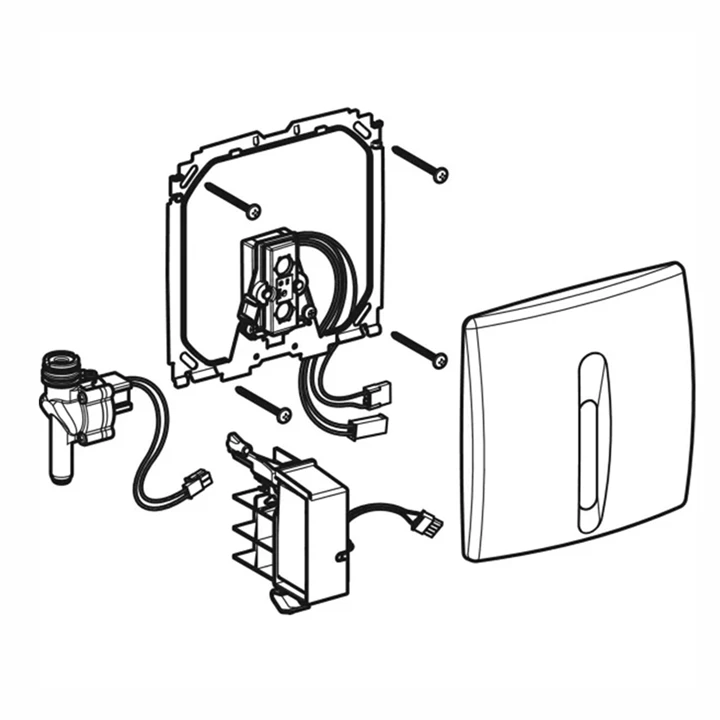 Geberit elektronikus vizeldevezérlés, hálózati, műanyag takarólap, Basic, alpin fehér 115.817.11.5