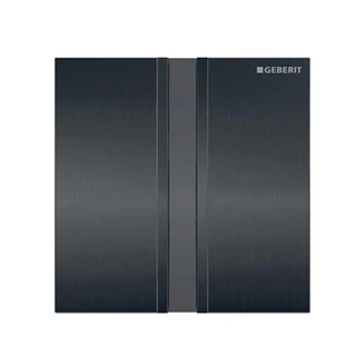 Geberit elektronikus vizeldevezérlés, elemes, 50 típusú takarólap, fekete króm/szálcsiszolt 116.036.QD.1