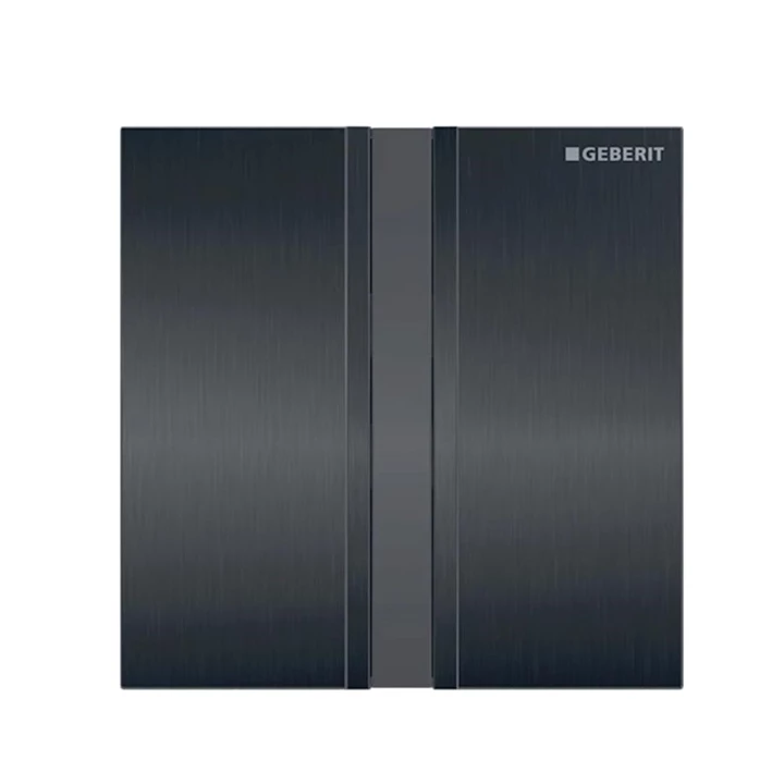 Geberit elektronikus vizeldevezérlés, elemes, 50 típusú takarólap, fekete króm/szálcsiszolt 116.036.QD.1