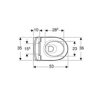 Geberit Selnova fali WC mélyöblítésű készlet, Premium, részben zárt forma, WC-ülőkével 501.991.00.1
