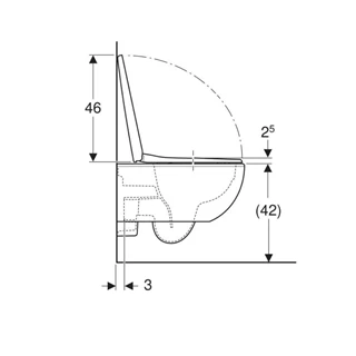 Geberit Selnova fali WC mélyöblítésű készlet, Premium, részben zárt forma, WC-ülőkével 501.991.00.1