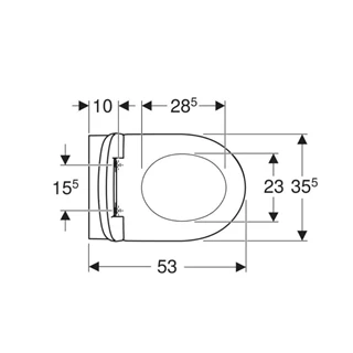 Geberit Selnova mélyöblítésű fali WC készlet 53 cm, Rimfree, lecsapódásgátlós, gyorskioldós WC-ülőkével, felső rögzítésű Geberit Selnova mélyöblítésű fali WC készlet 53 cm, Rimfree, lecsapódásgátlós, gyorskioldós WC-ülőkével, felső rögzítésű