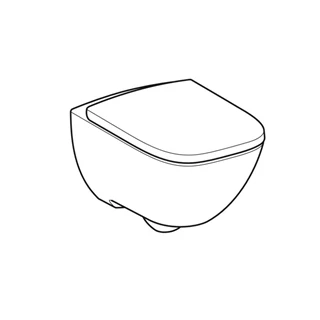 Geberit Selnova Square fali WC mélyöblítésű készlet, Premium, részben zárt forma, WC-ülőkével gyorskioldós, lecsapódásg.