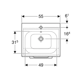 Geberit Selnova Square mosdószekrény mosdóval, 53,8x50,2cm, túlfolyó, magasfényű lakkozott fehér 501.248.00.1 Geberit Selnova Square mosdószekrény mosdóval, 53,8x50,2cm, túlfolyó, magasfényű lakkozott fehér 501.248.00.1