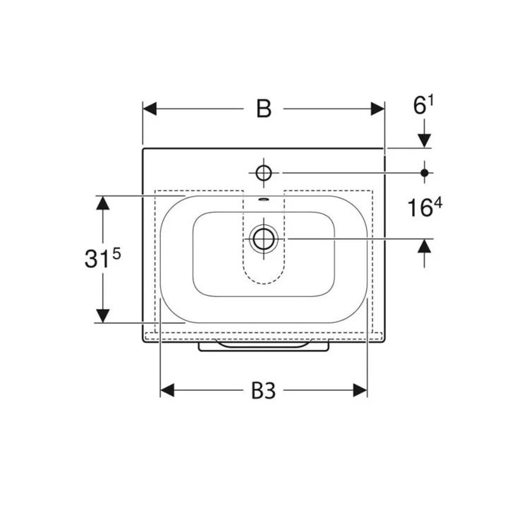 Geberit Selnova Square mosdószekrény mosdóval, 53,8x50,2cm, túlfolyó, magasfényű lakkozott fehér 501.232.00.1 Geberit Selnova Square mosdószekrény mosdóval, 53,8x50,2cm, túlfolyó, magasfényű lakkozott fehér 501.232.00.1