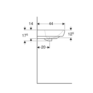 Geberit Selnova Square mosdó 55x44 cm 500.290.01.7 Geberit Selnova Square mosdó 55x44 cm 500.290.01.7
