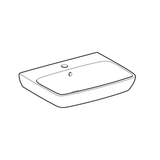 Geberit Selnova Square mosdó 60 cm szögletes, 60x46 cm 500.300.01.7 Geberit Selnova Square mosdó 60 cm szögletes, 60x46 cm 500.300.01.7